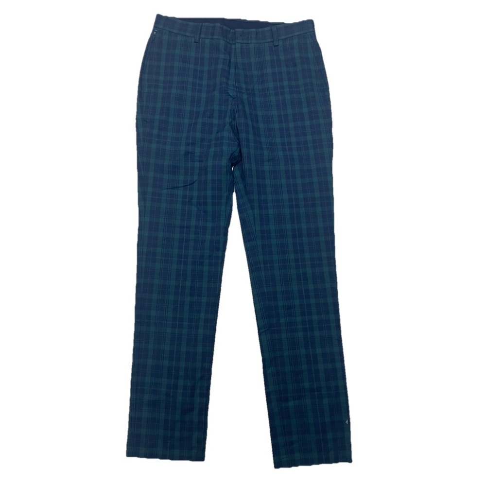 Vineyard Vines On The Go Pants Men's Navy Green Tartan Plaid Performance Golf 32